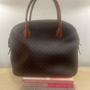 Celine Tan and Brown Leather Handbag
